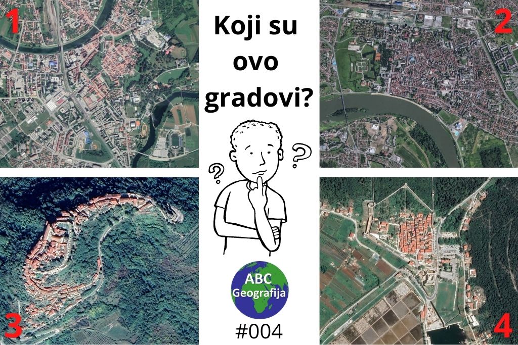 satelitske snimke četiri utvrđena grada u Hrvatskoj