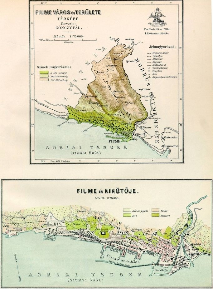 Prikaz odsječka Lujzijane na karti s kraja 19. stoljeća