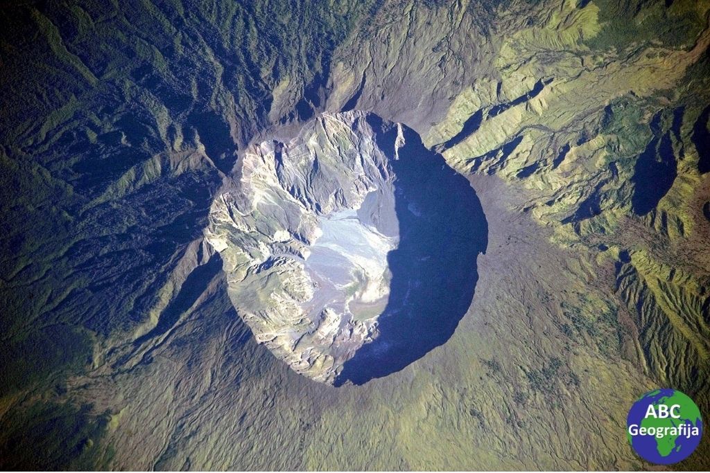 Kaldera Tambore, satelitski snimak