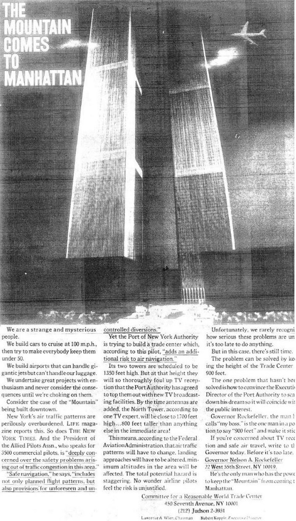 „Planina stiže na Manhattan“ – plaćeni oglas, New York Times, 2.5.1968.