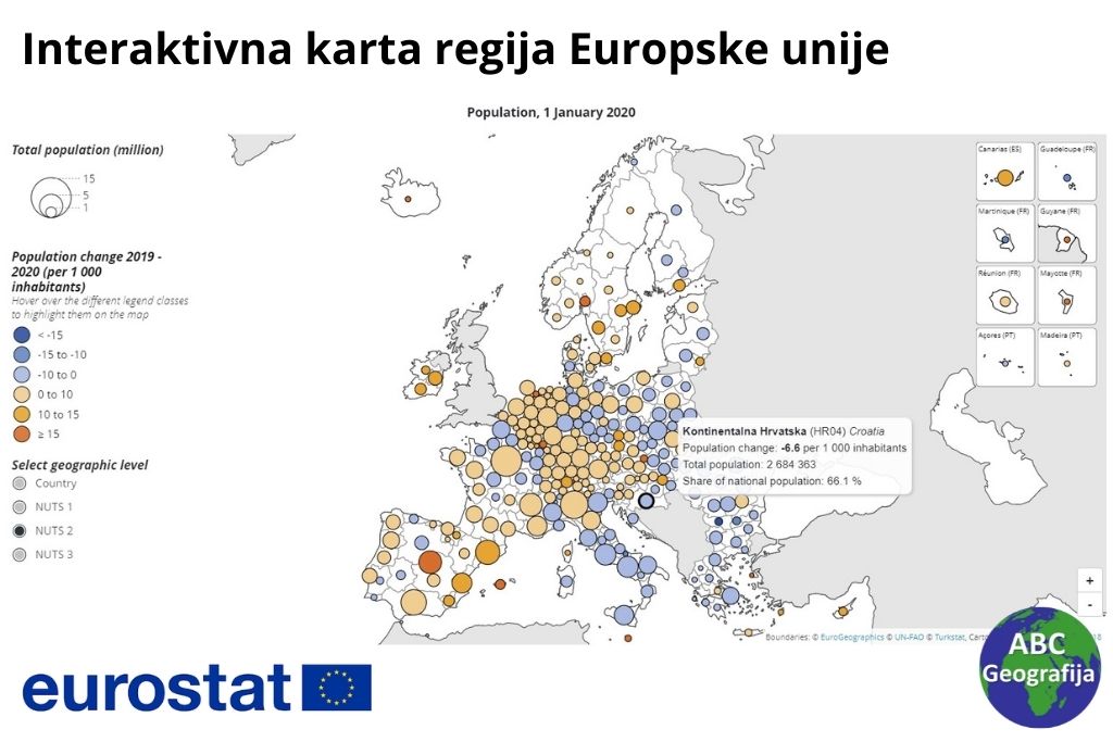 Interaktivna karta regija Europske unije