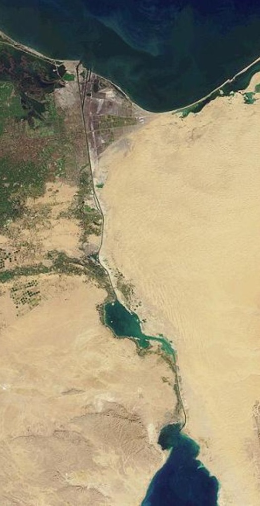 Satelitska snimka Sueskog kanala