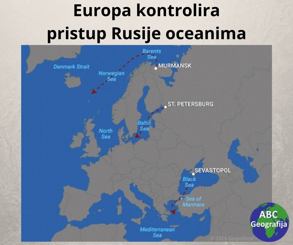 Europa kontrolira pristup Rusije oceanima