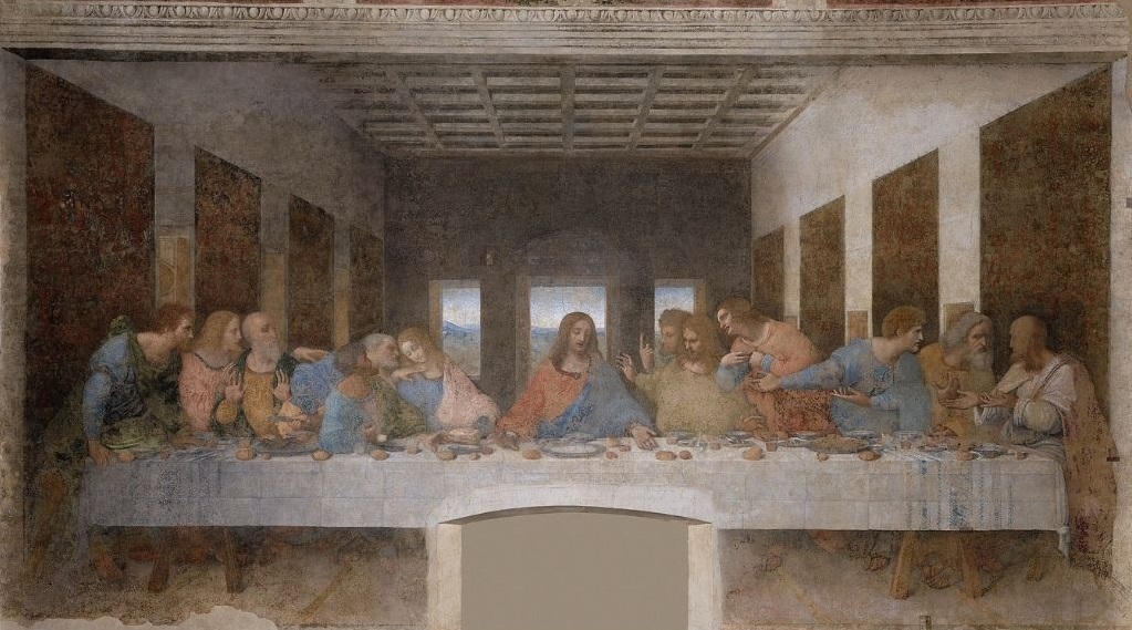 „Posljednja večera“ Leonarda da Vincija (Santa Maria delle Grazie, Milano – prije restauracije 1999. godine)