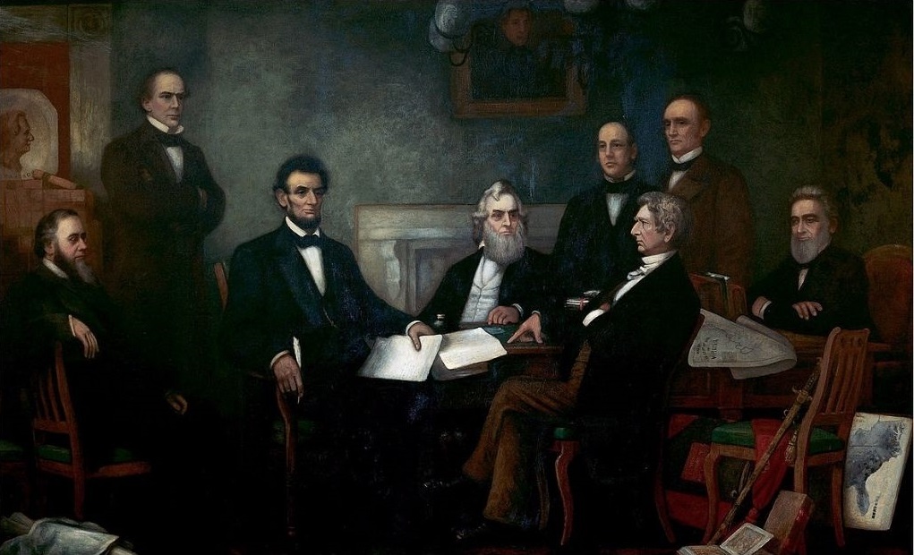 Prvo čitanje „Proglasa o ukinuću ropstva” predsjednika Lincolna, Francis Bicknell Carpenter, ulje na platnu, 1864.