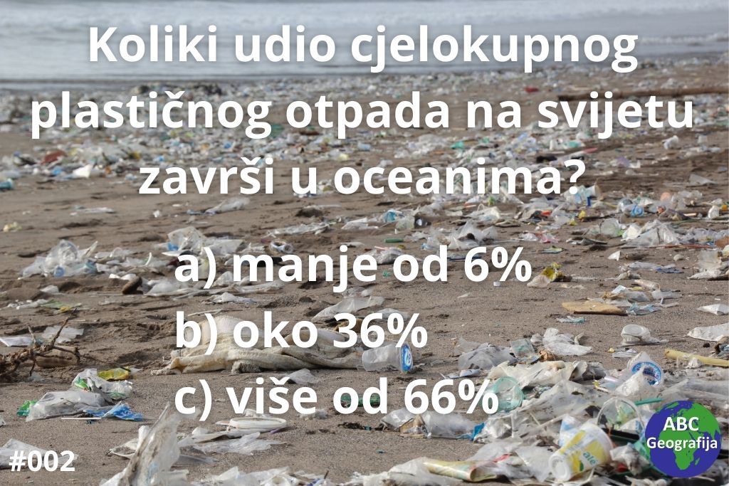 Pitanje - udio plastičnog otpada u oceanima