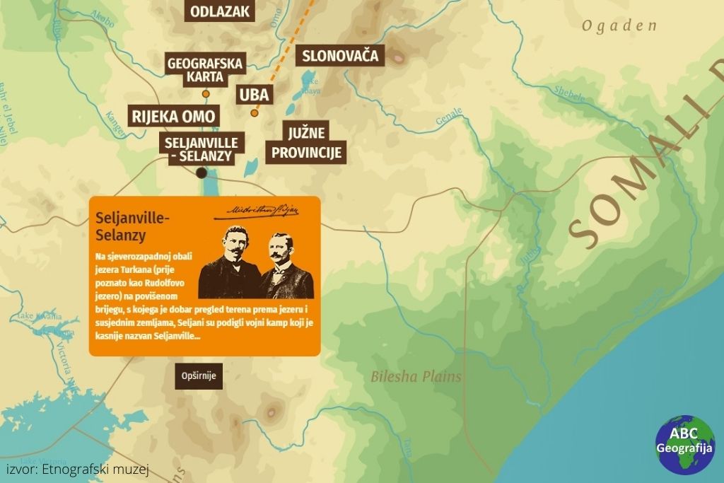 Interaktivna karta putovanja braće Seljan (Etnografski muzej)