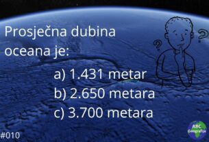 Koja je prosječna dubina oceana?