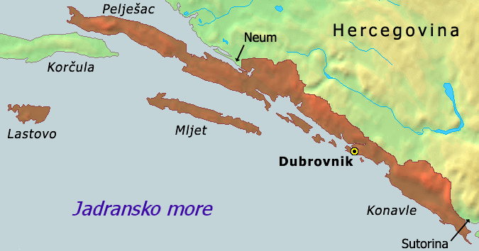 Lokacija Dubrovačke republike 1808. godine