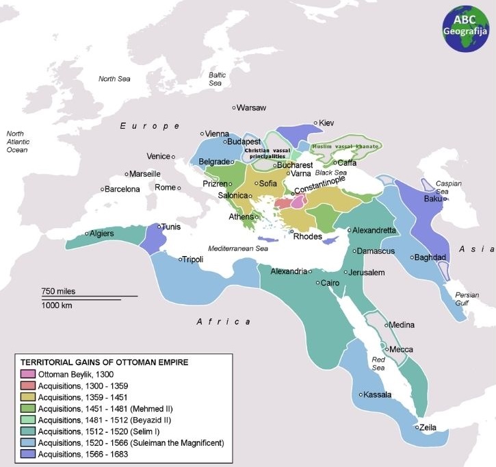 Širenje Osmanskog carstva, 1300.-1683.