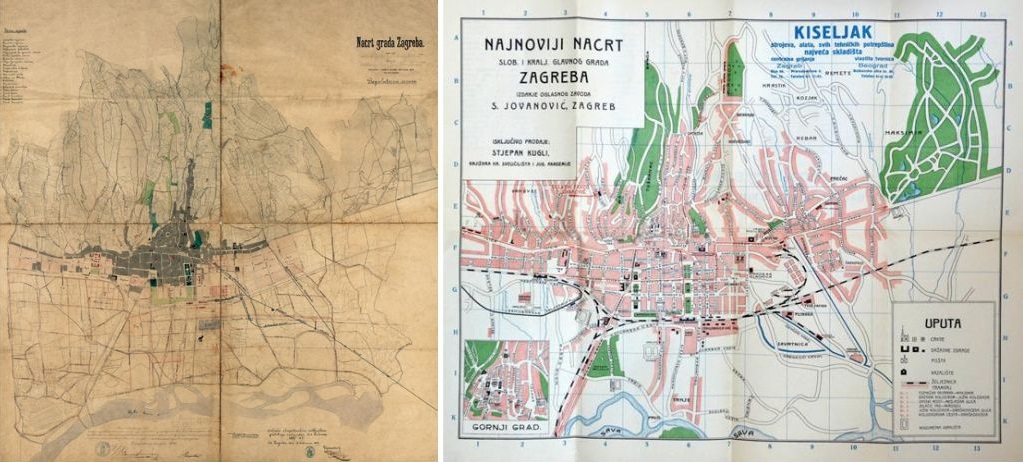 Druga regulatorna osnova Zagreba 1887. i Nacrt Zagreba oko 1900.